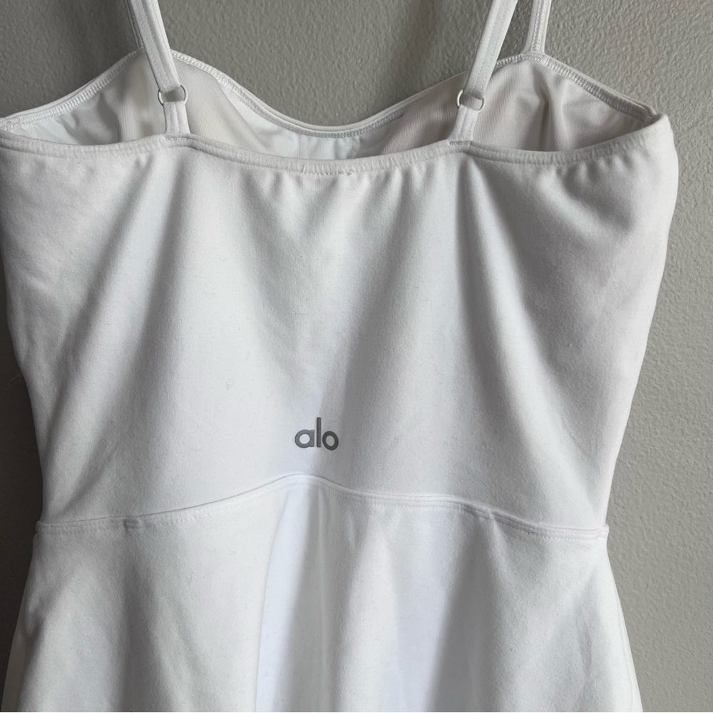 Alo Yoga Alosoft Courtside Tennis Dress White XS - Picture 8 of 9